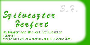 szilveszter herfert business card